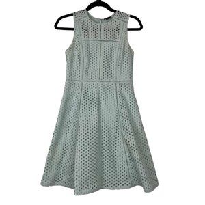 Ann Taylor Mint Cotton Fit-And-Flare Dress  • 4P
